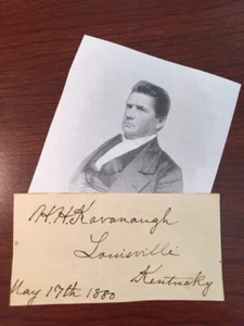 H. H. KAVANAUGH SIGNED SLIP METHODIST BISHOP ARRESTED CIVIL WAR BY GEN. MCDOWELL - Picture 1 of 1