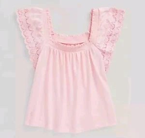 Polo Ralph Lauren Girls Eyelet Embroidered Cotton Jersey Top L(12-14) NWT - Picture 1 of 6