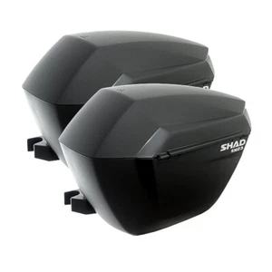 SHAD SH23 Panniers 23L Black Pair Luggage Motorbike Motorcycle Cruiser - Picture 1 of 15
