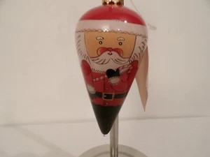 Wonderful Inside Art Glass Painted Santa Christmas Ornament de - Picture 1 of 3
