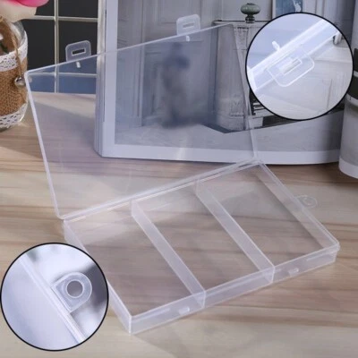 Clear Plastic Storage Box Jewelry Tool Craft Container Beads Organizer Case Uk - Image 1 of 3