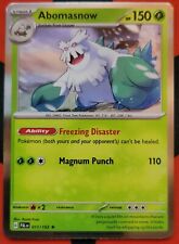 Pokemon TCG Card Abomasnow Rare Holo 011/193 SV02 Paldea Evolved NM Fresh Pull