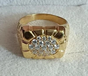 1.60Ct Round Cut Simulated Diamond Men's Biker Ring 925 Sterling Silver - Picture 1 of 4