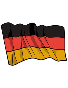 5X Sticker Fahne Deutschland wehend Flagge Aufkleber 9X9  Transparent - Bild 1 von 10