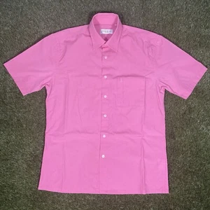 Yves Saint Lauren Shirt YSL Mens Medium Pink Dressed Formal Casual Designer - Picture 1 of 12