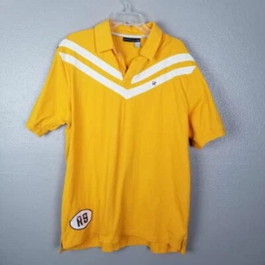 Rocawear Men's XL Yellow Embellished Short Sleeve Polo XL Casual - Picture 1 of 8