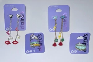 Claire’s Matching Earrings & Rings Set Of 4!!! New And Sealed.. $50 Retail - Picture 1 of 8