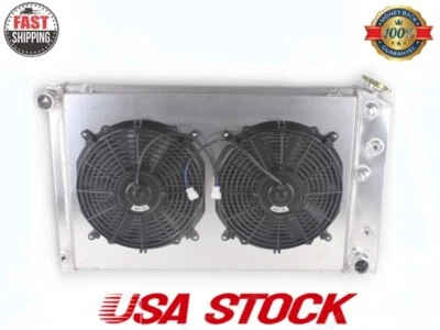 4ROW Aluminum Radiator+Fans For 1978-1987 Chevrolet  Monte Carlo/1975-1979 Nova Foto 1 de 4