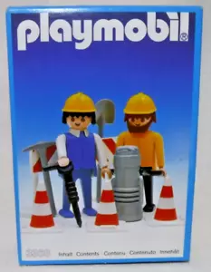 Playmobil Bau Vintage 3368 System Straßenarbeiter & Werkzeuge von 19 Neu in OVP / B4 - Bild 1 von 3