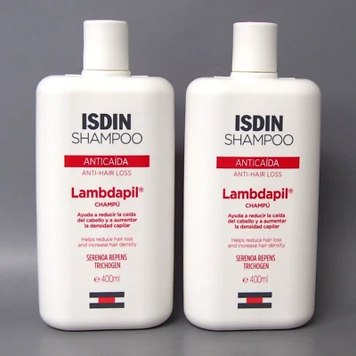 PACK 2 ISDIN Lambdapil champú antipérdida de cabello 400 ml Foto 1 de 3
