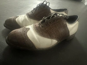 Allen Edmonds Golf Shoes 9.5 Wingtip Leather - Picture 1 of 5