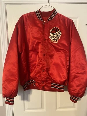 Vintage Chalk Line UGA Georgia Bulldogs XL Starter Style Satin Jacket Gameday - Image 1 of 4