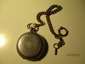 IMP. RUSSIA BIG POCKET WATCH EXCELLENTE RUSSIE SILVER 84 15 RUBIS , RUNNING - Picture 1 of 8