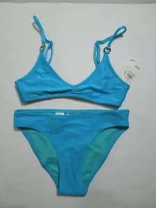 NEW AMERICAN EAGLE AERIE XXS 2pc SWIMSUIT, BIKINI BOTTOMS & SCOOP TOP - Picture 1 of 8