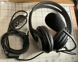Microsoft LifeChat LX-3000 Black USB Headset Headphones - Picture 1 of 15
