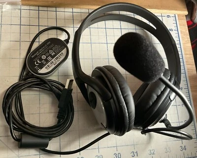 Microsoft LifeChat LX-3000 Black USB Headset Headphones - Image 1 of 4