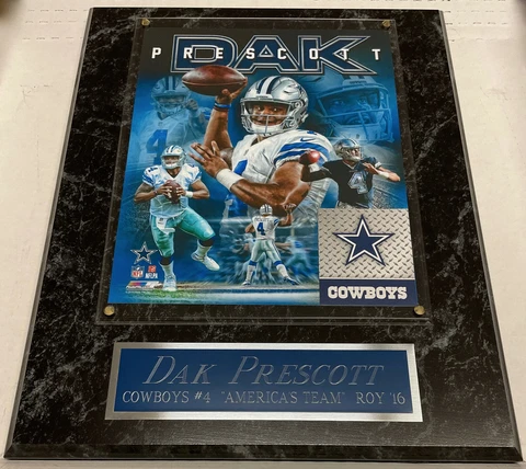 DAK PRESCOTT DALLAS COWBOYS FRAMED 8X10 PHOTO-MAN CAVE ART-12X15 WALL PLAQUE Cover