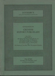 SOTHEBY’S LONDON CHINESE EXPORT PORCELAIN Auction Catalog 1978  - Picture 1 of 1