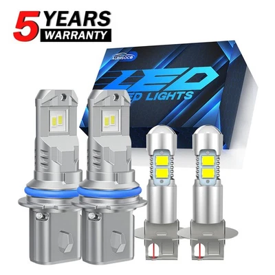 For Chrysler Concorde 1993-1997 - 4X 8000K LED Headlights Fog Light Bulbs Combo - Image 1 of 4