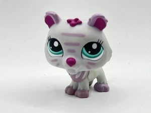 Littlest Pet Shop LPS #2428 Purple Stripes Leopard Snow Tiger Rare HTF - Picture 1 of 8