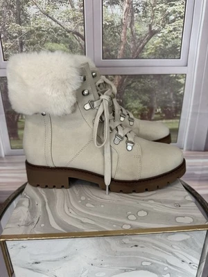 Isaac Mizrahi Fur Trimmed Boots, Size 7.5 EUC - Image 1 of 4