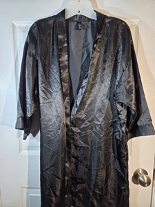 Black Lightweight Robe With Belt Loops, No Belt Sz M - Picture 1 of 4