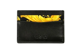 Versace Kartenetui schwarz & Barocco Print 100 % Leder - Bild 1 von 4