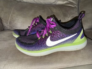 Nike Free RN Distance 2 Running Shoes Women’s Size 10 Purple Volt 863776-501 - Picture 1 of 9