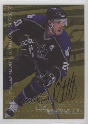 1999-00 ITG Be A Player Millennium Signature Series Gold Luc Robitaille Auto HOF - Image 1 of 2