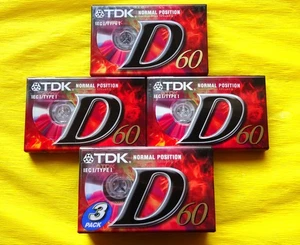 5x TDK D 60 Cassette Tapes 1997-2001 + OVP + SEALED + - Picture 1 of 2