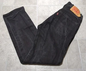 Levis 501 Original Fit Jeans Straight Leg Button Fly Black Men's 30x30 ACT 28x29 - Picture 1 of 6