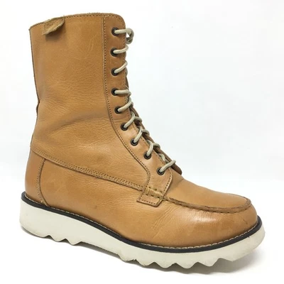 Botas de Combate Sanita Botines Zapatos para Mujer Talla 8 EE. UU. 39 UE Cuero Tostado Cremallera Foto 1 de 4