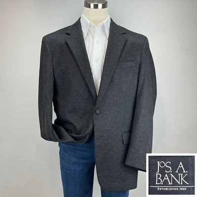Abrigo Deportivo Jos A Bank Blazer Cachemira Para Hombres 44L Gris Traje Chaqueta Informal Foto 1 de 4