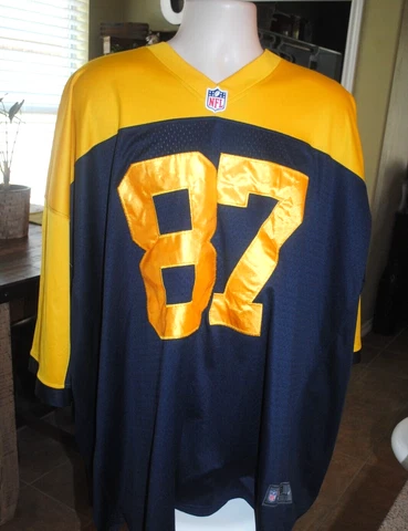 Jordy Nelson, Green Bay Packers #87 throwback jersey, size 60, Nike On Field, EX Cover