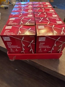 12 boxes Wedding lights Home Accents 200 Mini Icicle Lights Clear White Wire - Picture 1 of 4