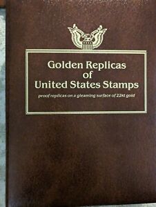 Comnemorative First Day Issue 22 kt Gold Replica Stamps, 3 books 