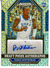 2023-24 PRIZM DRAFT PICKS DARIQ WHITEHEAD ROOKIE AUTO MOJO SP #/25 DUKE NETS