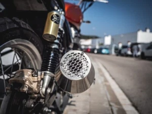 Yamaha Xv 1100 Virago 1986-1999 GPR Ultracone Inox Cafe Racer silencer - Picture 1 of 3