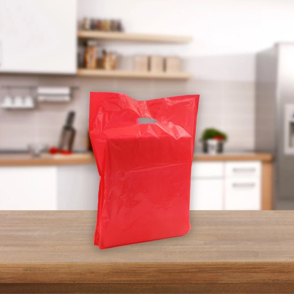 Large Low Density Red Merchandise Bags - Case of 500