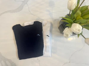2 Pk Tommy Bahama Boy's Youth Long Sleeve Pocket T Shirt Black Size M 10/12 NWOT - Picture 1 of 4
