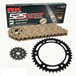 Chain Set Aprilia Sl 750 Shiver 08-15 Chain RK GB 525 Zxw 108 Open Gold 16 - Picture 1 of 4
