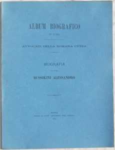 Album Biopic Rome Biography Alessandro Bussolini Lawyer Straight 1875 - Picture 1 of 1