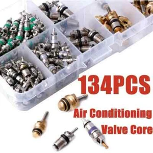 134pcs Car A/C Air Conditioning R134A Valve Core Assortment Remover Tool Kit - Picture 1 of 9