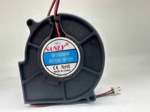 1 pcs SANLY fan SF7530SM DC12V 0.12A 7530 7cm 2wire - Picture 1 of 3