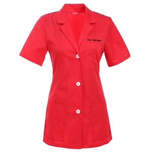 Women's Custom Personalized 29 Inch Consultation Short Sleeve Lab Coat - Picture 1 of 60