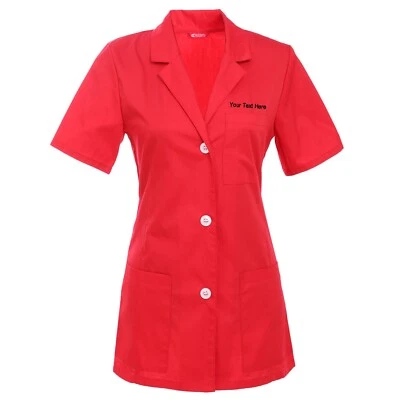 Women's Custom Personalized 29 Inch Consultation Short Sleeve Lab Coat - Image 1 of 4