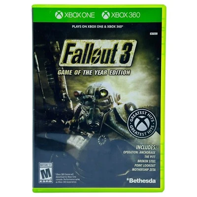 Fallout 3 Game of the Year Edition (Microsoft Xbox 360 One) CIB Complete Tested - Image 1 of 4