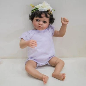 23inch Handmade Reborn Doll Toddler Girl 3D Skin Visible Veins Rooted Hair Gift - Picture 1 of 5