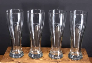 4 Etched Logo CALLAWAY Golf 16 oz. Pilsner Beer Pint Glasses, Limited Ed. MINT! - Picture 1 of 4