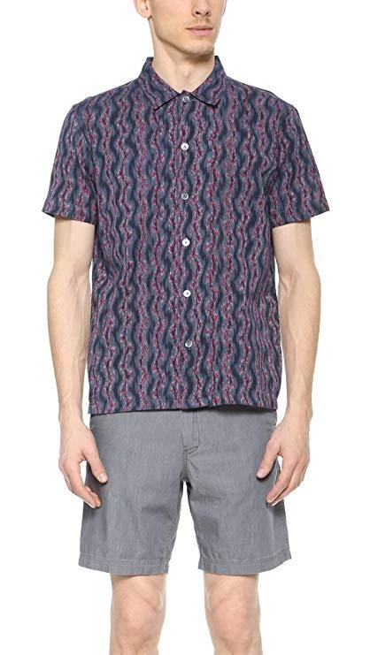 Camisa eléctrica de manga corta Marc by Marc Jacobs Ikat para hombre Gunmetal Multi MD Foto 1 de 1